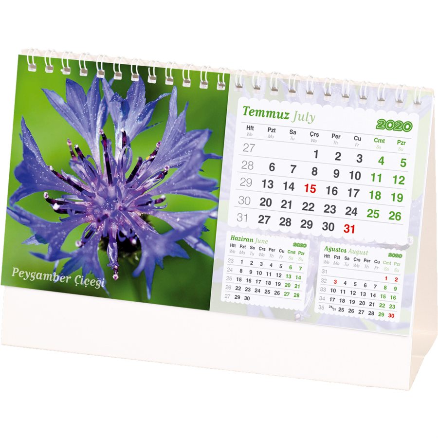 Çiçekler Masa Takvimi